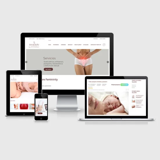 Proyecto Página web Femininity de Click Publicidad