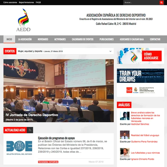 Página web de la AEDD