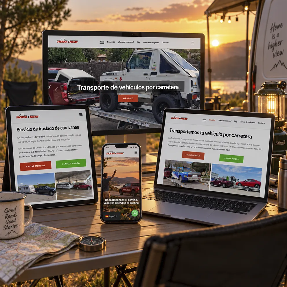 Proyecto Página web Roda Rem de Click Publicidad