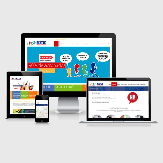 Proyecto web academia beetle de Click Publicidad