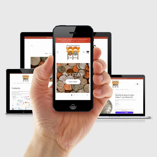 Proyecto web numismatica cordoba de Click Publicidad